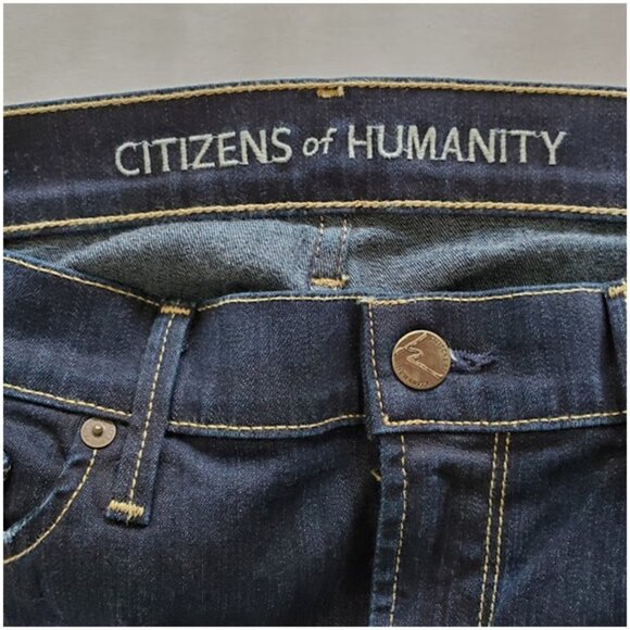 Citizens of Humanity Ava Jeans Dark-Wash Low-Rise Classic Straight Leg Sz 29 - Picture 9 of 15